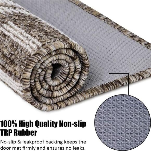 24"x 36", Absorbent Front Back Door Mat Floor Mats, Rubber Backing Non Slip - Picture 5 of 7